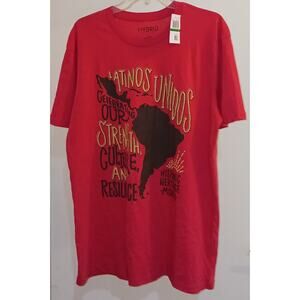 Hybrid Apparel "Latinos Unidos: Celebrating Our Strength" Shirt Large Brand New